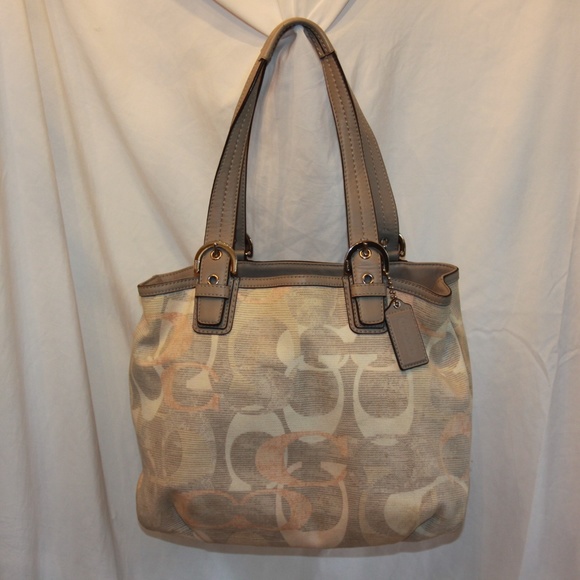 Coach 19268 F19268 Soho Signature Optic Linen Purse - Picture 1 of 7